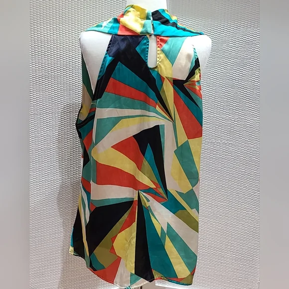 Worthington Size XL Colorful Geometric Sleeveless Top - Picture 2 of 2